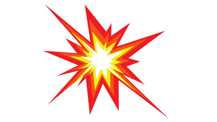 Comic book style bright starburst explosion effect on a black background © Dilshad