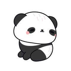 Cute cartoon panda illustration. Adorable baby bear character design. © NeuroVisual Lab