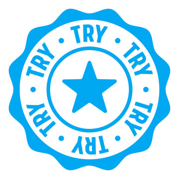try seal badge. try label sticker. Vector sign