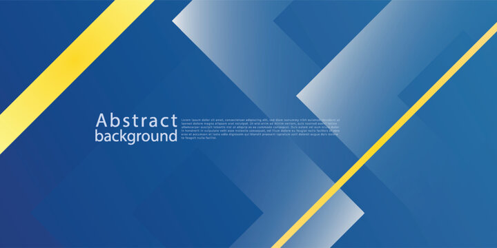 Abstract blue banner background with gold lines and arrow concept element pattern design. Cool background style.