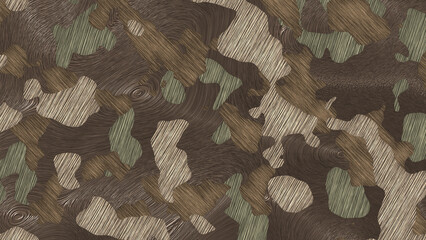 camouflage texture background military fabric brown tan green pattern army textile seamless rough material clothing backdrop combat canvas © MdFuyad