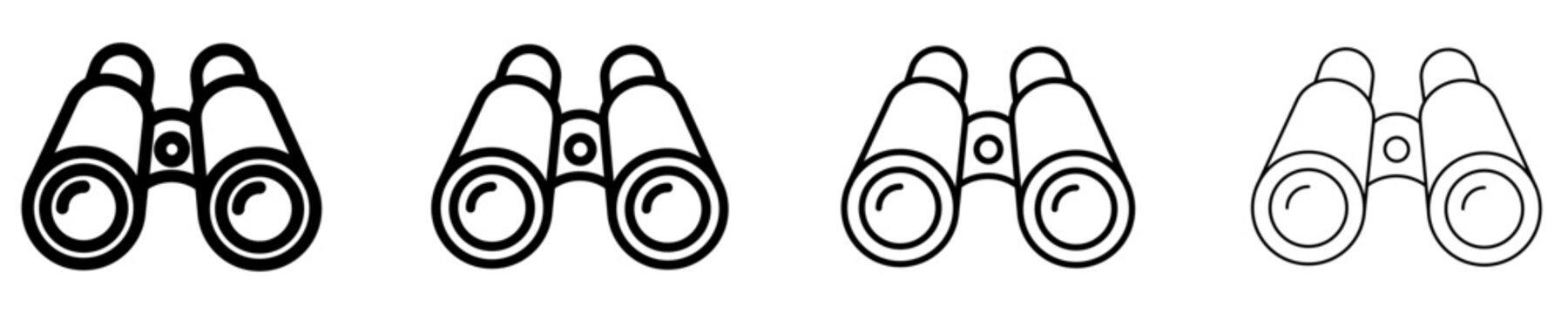 Binoculars line icon for observation and exploration