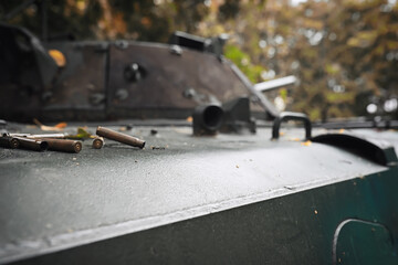 Fototapeta premium Russian infantry fighting vehicle. Worth the armament of the Russian Army