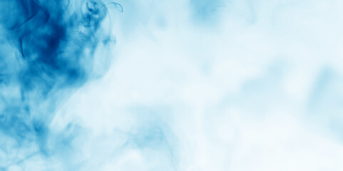 Obraz premium Light blur background with cyan, blue fog floating in the air.