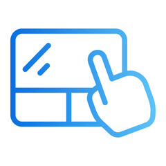 Obraz premium Touchpad Line Gradient Icon