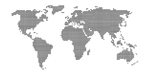Fototapeta premium Global geography in dotted pattern