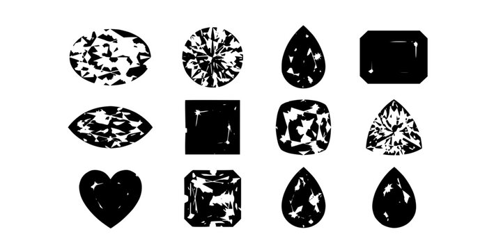 Luxury Pink Diamond and Gemstone Set Realistic Jewelry Vector Illustration