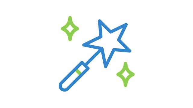 Magic Wand Graphic Icon Featuring Sparkling Stars for Creative Tool 2