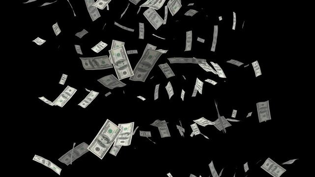 alpha US dollar bills falling