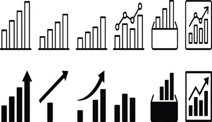 Obraz premium vector illustration of graphs and charts