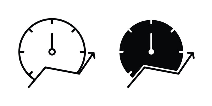 Continuous improvement icon flat pictograms series