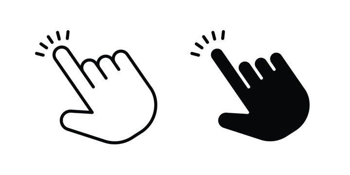 Click Hand icon flat pictograms series