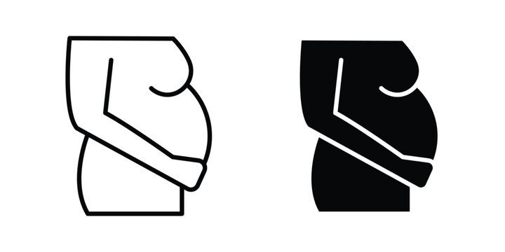 Pregnancy icon flat pictograms series