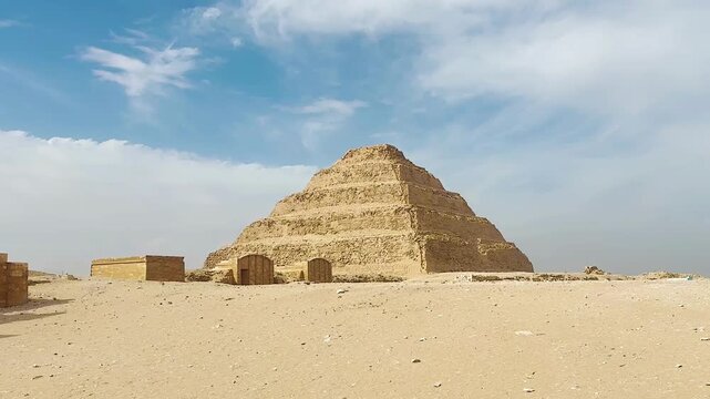 Pyramid of Djoser, Step Pyramid at Saqqara. The First Pyramid in Ancient Egypt