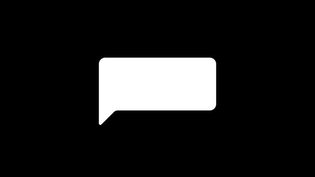 Floating speech bubbles animation with digital, alpha channel