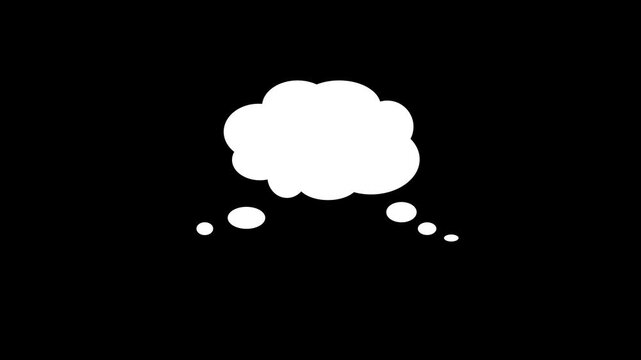 floating thought bubbles in motion, alpha channel