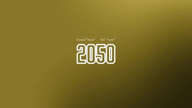 2030 to 2050  Timeline Scrolling Year Counter Animation for Future Forecasts, Digital Progress, and Era Transitions