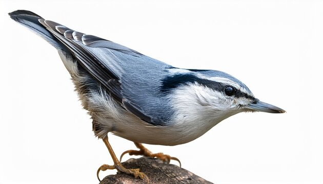 White Breasted Nuthatch Isolated On Transparent Background