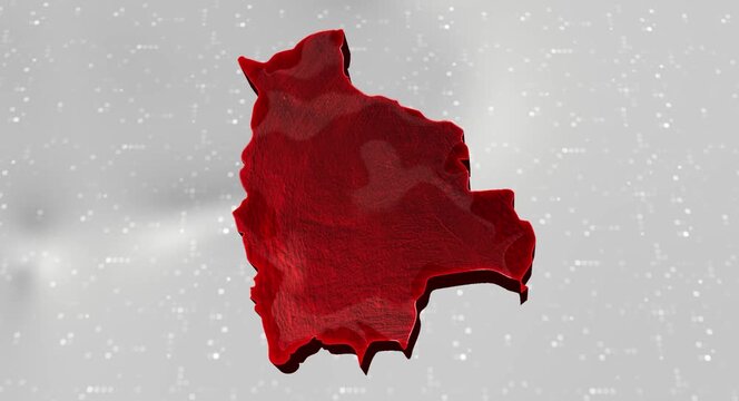 Bolivia 3d Map Reflected Animation With Digital Background
