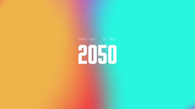 2030 to 2050  Timeline Scrolling Year Counter Animation for Future Forecasts, Digital Progress, and Era Transitions