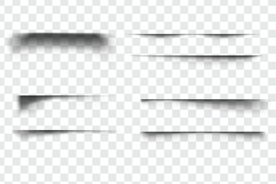 Collection of paper edge shadow effects