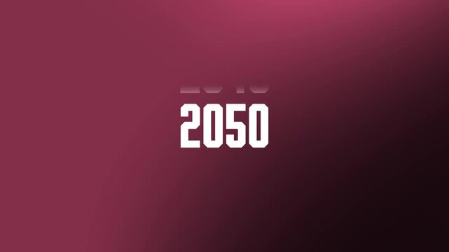 2030 to 2050  Timeline Scrolling Year Counter Animation for Future Forecasts, Digital Progress, and Era Transitions