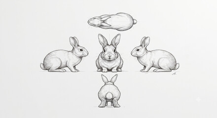 A comprehensive look at rabbit anatomy from five different perspectives. © Duyung