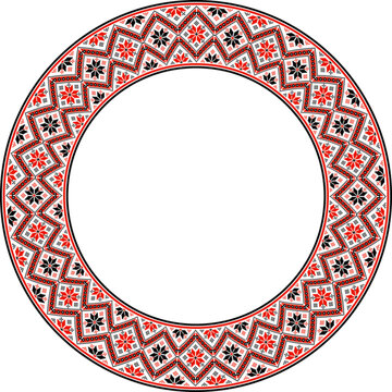 vector illustration of a red and white frame