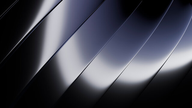 Abstract metallic diagonal panels with gloss and copy space
