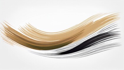 Fototapeta premium Clean Minimalistic Underline Brush Strokes Isolated On White Background