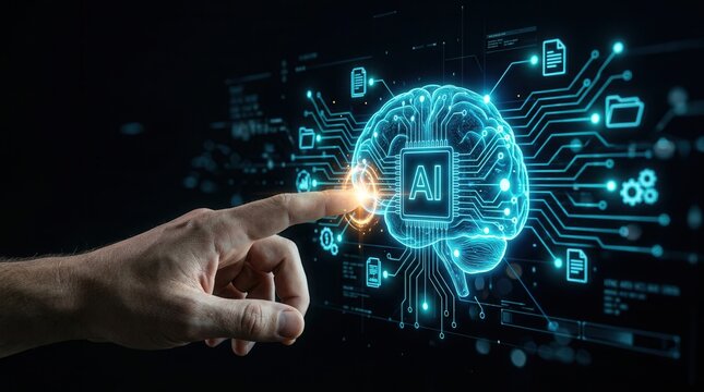 Future of cognitive tech deep learning NPU featuring artificial intelligence and neural processing circuits to transform AI data into actionable output.