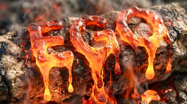 Fire engulfs the letters "FED" on a dark, charred surface