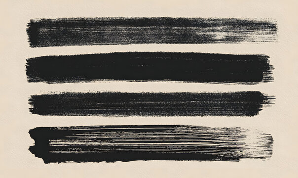 set of grunge brush strokes