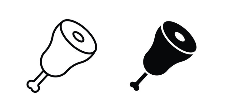 Meat icon vector designs set