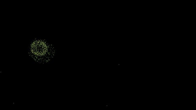 Multicolored festive fireworks explosion overlay loop animation vidoes, Celebration, holidays, party decoration. overlay fireworks explosion alpha on the black night sky