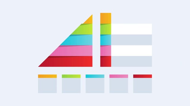 Pyramid animated infographic template for business presentations and reports