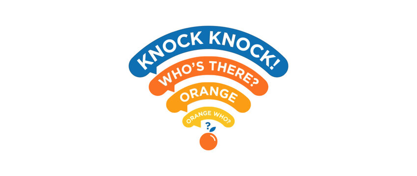 Creative typography design featuring humor pun in signal icon shape