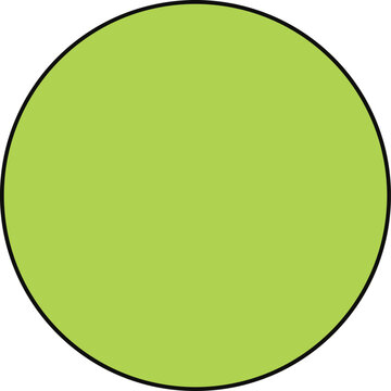 Cute Minimalist Lime Green Cartoon Circle Graphic For Multi Purpose Design Element Layout Decoration