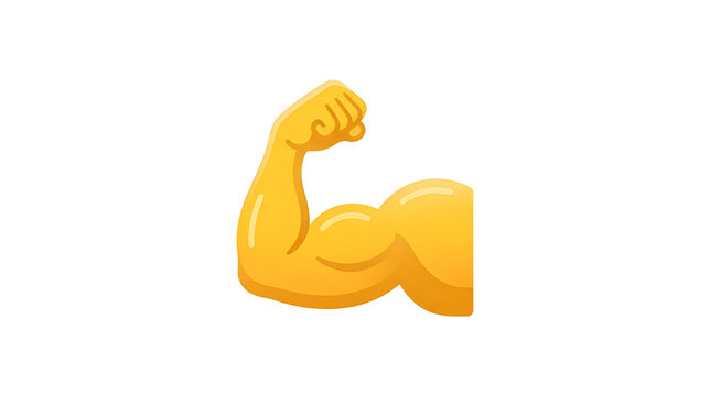 Strong arm flexed muscle emoji illustration