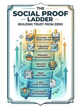 Stages of building social proof ladder for business trust