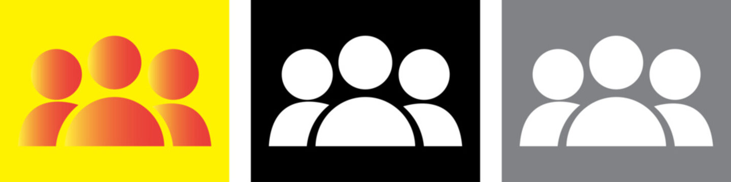 User Icon Set icon, symbol, clipart, logo vector illustration. PNG. Editable stroke. Group of people icon. 