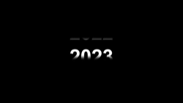 Dynamic scrolling progression timeline animation of 2010 to 2029 years. Scrolling Timeline 2029 Text Animation on Black Background. Vertical Progression from Past.4vedio