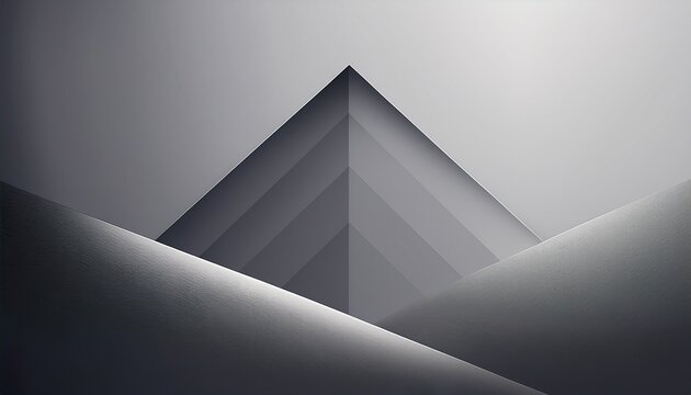 Simple Background With Triangel Shape And Gradient Grey