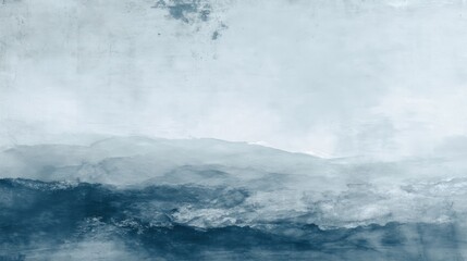 Obraz premium Serene Abstract Seascape with Gentle Waves and Muted Tones of Blue, Gray, and White in a Calming and Minimalistic Style for Artistic Use