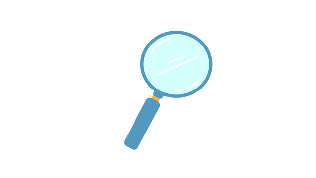Magnifying Glass vector - Minimalist Blue Design