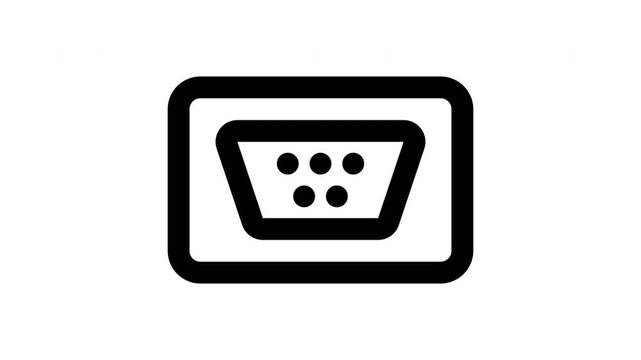 vga animated Line Icons Premium 4K, Modern Minimal Outline Motion Graphics Collection