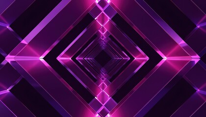 Obraz premium Futuristic Neon Tunnel with Geometric Light Patterns