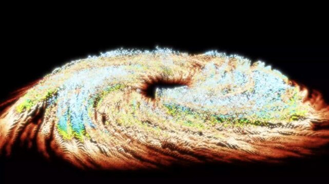 Futuristic Energy Particle Landscape Seamless Loop Animation