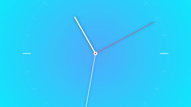 24 Hours Analog Clock Motion Graphic with Day and Night Background Cycle