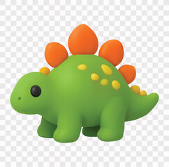 Dinosaur Vector Icon Set   3D icon set   stegosaurus © Dian